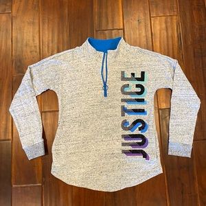 EUC Gray Lightweight Justice Sweatshirt Size 10